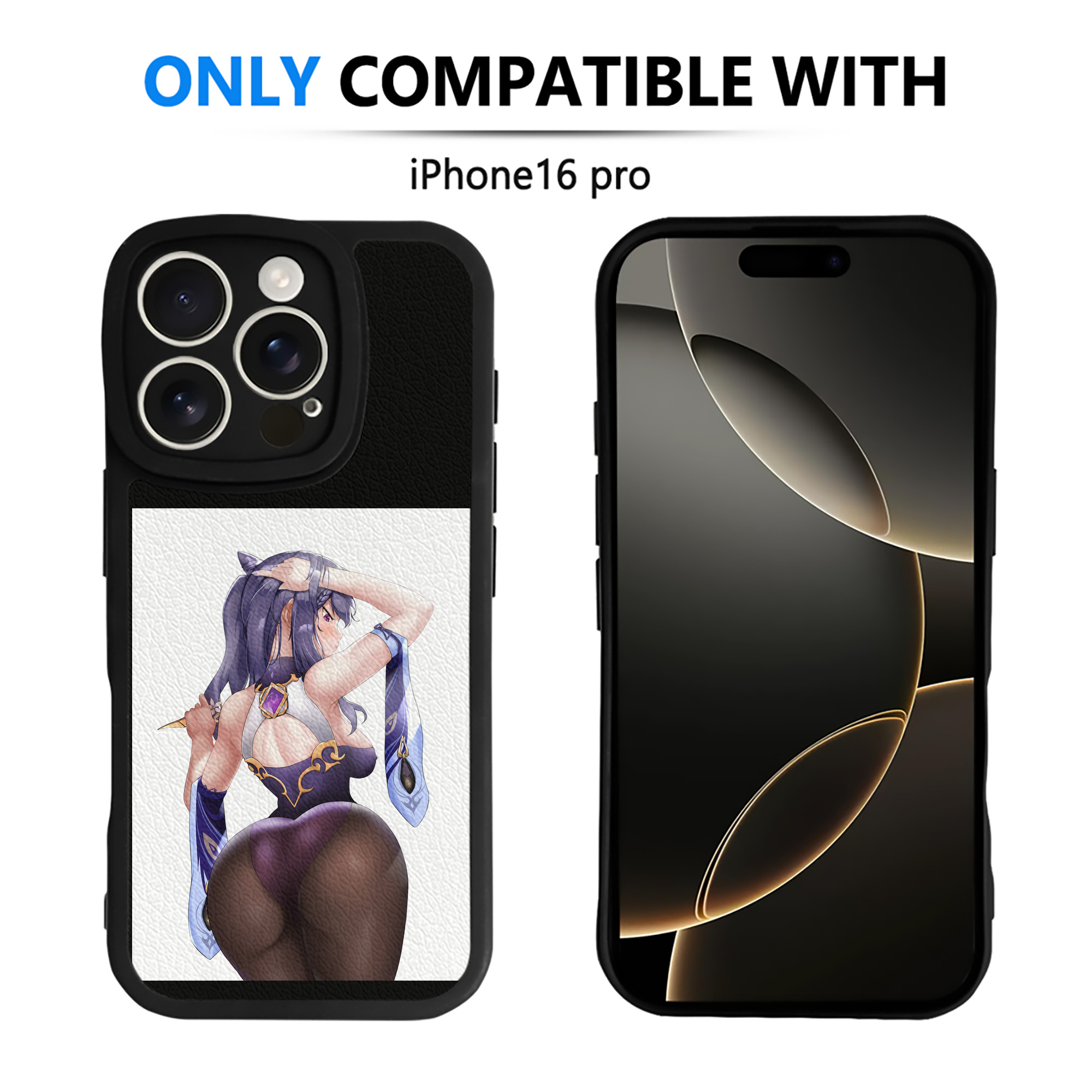 げんし神 刻晴 こくせい genshin Kokusei 【iPhone 16シリーズ対応】シリコンスマホケース（レザー調） 材質：シリコン